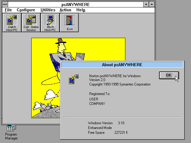 pcAnywhere 2.0 for Windows